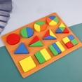 thumbnail image 4 of Geometría Forma Bloque Rompecabezas Tablero Apilamiento Reconocimiento de color Educativo Montessori Tablero geométrico Juguetes Ayudas SM SunniMix tablero de coincidencia de forma, 4 of 6