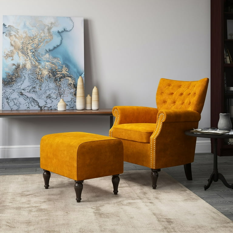 Mustard chair and ottoman new arrivals