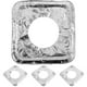 thumbnail image 2 of 10 protectores desechables cuadrados de aluminio para quemadores de estufa de gas. Protectores resistentes para estufas de gas. Mantenga su estufa limpia de derrames de aceite y grasa., 2 of 7