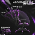 thumbnail image 4 of Homall Gaming Chair Office Chair High Back Computer Chair Leather Desk Chair Racing Executive Ergonomic Adjustable Swivel Task Chair with Headrest and Lumbar Support, Purple, 4 of 7