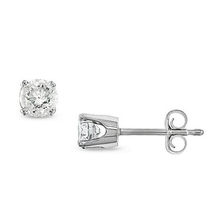 Pompeii3, Inc Bliss 14k White Gold 1/4ct TDW Diamond Stud Earrings (G-H, I2-I3)