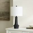 thumbnail image 5 of SAFAVIEH Solyn 22 in. Modern Black Ceramic Table Lamp with White 100% Cotton Shade, 5 of 6