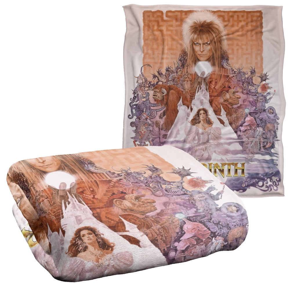 Labyrinth Blanket, 50"x60", Maze Montage Poster, Silky Touch Super Soft