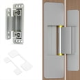 thumbnail image 5 of Bisagras de Puerta Ocultas, 2 Paquetes de Bisagras de Puerta Ocultas Ajustables, Capacidad de Carga de 110 Libras, Bisagras Ocultas Resistentes para Puerta Secreta, 5 of 5
