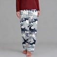 thumbnail image 2 of Axiiglly Pajama Pants for Women Floral Printed Elastic Waist Pajama Bottoms Casual Comfy Loose Cotton Sleepwear Plus Size Full Length Pants with Pockets, 2 of 6