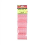HairArt Thermal Self Gripping 1-1/2" Large Velcro Rollers Pink- 4 Pack