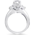 thumbnail image 2 of Silvago Jewel 1.8 Ct Round Cut Diamond Engagement Ring - 14K White Gold Plated - Stunning Lab Created Simulated Diamond in Prong Setting - Ideal for Gifting and Celebrations - Gift Ring for Mother, 2 of 3
