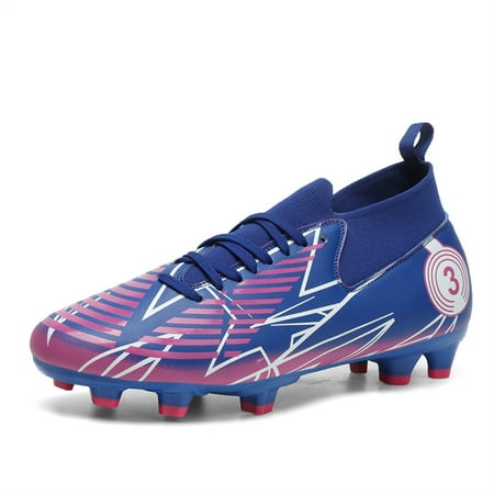

Boy s Soccer Shoes Kids Football Boots Cleats High-Top Spikes Soccer Shoes Girls Outdoor Athletic Training Sneakers