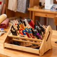 thumbnail image 2 of Screwdriver Holder - Wooden Plier Organizers, Screwdriver Organizer, Wooden 53-Hole Storage Stand Rack With Tray, Hand Tool Organizer For Hobby Repair Desktop Bookshelf Pegboard Garage Truck, 2 of 8