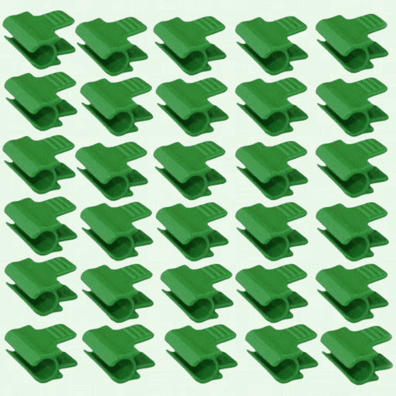 Durable Garden Hoop Clips, 30 Pcs, 11mm, Rust-Resistant Plastic, for Greenhouse, Row Cover, Netting Tunnel