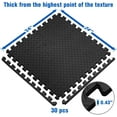 Yes4All 30 pcs Interlocking Exercise Foam Mats, Cover 120 sqft, 3/8