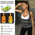 thumbnail image 3 of KIWI RATA Sauna Waist Trainer Vest For Women Sweat Suit Double Tummy Control Trimmer Belts Neoprene Workout Body Shaper, 3 of 5