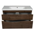 thumbnail image 5 of Modern Wall-Mounted Bathroom Vanity with Washbasin | Comfort Gray Matte Collection with Side Vanity Cabinet | Non-Toxic Fire-Resistant MDF-44" (32+12)-Diamond Collection 32", 5 of 5