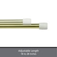 thumbnail image 5 of Kenney  Fast Fit No Tools 7/16" Spring Tension Rod, 4-Pack 18-28" - Brass, 5 of 5