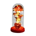 thumbnail image 3 of Rosa artificial iluminada en cúpula de cristal para mamá, hija y abuela. Rosa roja, 3 of 9