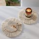 thumbnail image 5 of Piezas Juego De Posavasos De Macramé Hecho A Mano, Mantel Individual Tejido A Mano, Decoración De Escritorio De Posavasos Puro Bohemio Se Utiliza En La Cocina, El Dormitorio, La Cafetería, 5 of 6