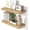Oak, variant on 16 Inch Floating Shelves for Wall White Shelves Set of 2,Wall Mounted Rustic Wood 8 Inch Deep Floating Shelf with Invisible Brackets for Bedroom Kitchen Living Room