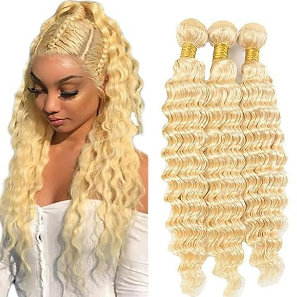 Hair Weaves HeioWuio #613 Deep Wave Brazilian Remy Hair Human Hair