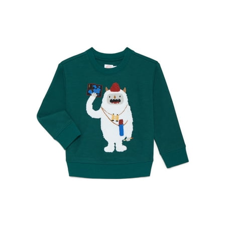 Wonder Nation Toddler Boy Long Sleeve Cozy Top, Sizes 12M-5T