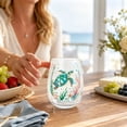 thumbnail image 6 of Artisanal Blue Ringed Octopus Glassware Handcrafted Stemless Wine Glass with 3D Tentacles, Marine Animal Bar Glass for Coastal Home Decor, One Size, 6 of 7