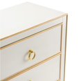 thumbnail image 2 of Phoebe White And Gold 3 Drawer Chest White Wood, 2 of 4