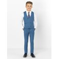 thumbnail image 4 of ETHAN 3 Piece Boys Suit for Wedding Slim Fit Suit for Kids Formal Tuxedo Evening Prom Party Set Dark Grey 5 Years, 4 of 7