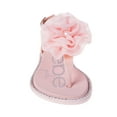 thumbnail image 6 of bebe Girl's Sandals- Summer Sandals with Rhinestones - Flat Sandals for Little Kid/Big Kid, Blush, 2-3, 6 of 8