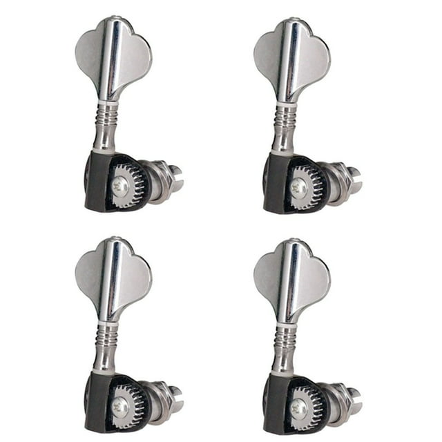 A Set Of 4Pcs Chrome Bass Tuning Pegs Machine Heads Tuners for Bass Guitar Parts