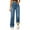 Blue, variant on Women's Fleece Lined Jeans Women High Waisted Wide Leg Jeans Winter Fleece Lined Jean Pants