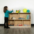 thumbnail image 4 of Flash Furniture Hercules Wooden 5 Section School Classroom Storage Cabinet for Commercial or Home Use - Safe, Kid Friendly Design - 30"H x 48"L (Natural), 4 of 11