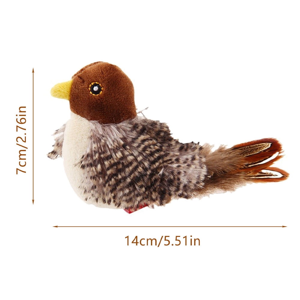 4Pcs Bird Cat Toy Simulated Chirping Interactive Cat Helps Cat Exercise