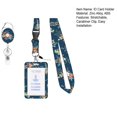 thumbnail image 2 of LCXmlly ID Card Holder Telescopic ID Sling Retractable Reel with Lanyard Flower Printed Easy to pull Buckle Slide Open ID Card Holder Clip School, 2 of 7