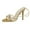 Gold, variant on Quaouag Women's Strappy Lace Up Slingback Kitten Heel Sandals