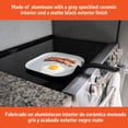 thumbnail image 2 of IMUSA 10.5in Premier-Cera Aluminum Speckled Gray Ceramic Square Grill with Cool Touch Handle, Matte Black, 2 of 6