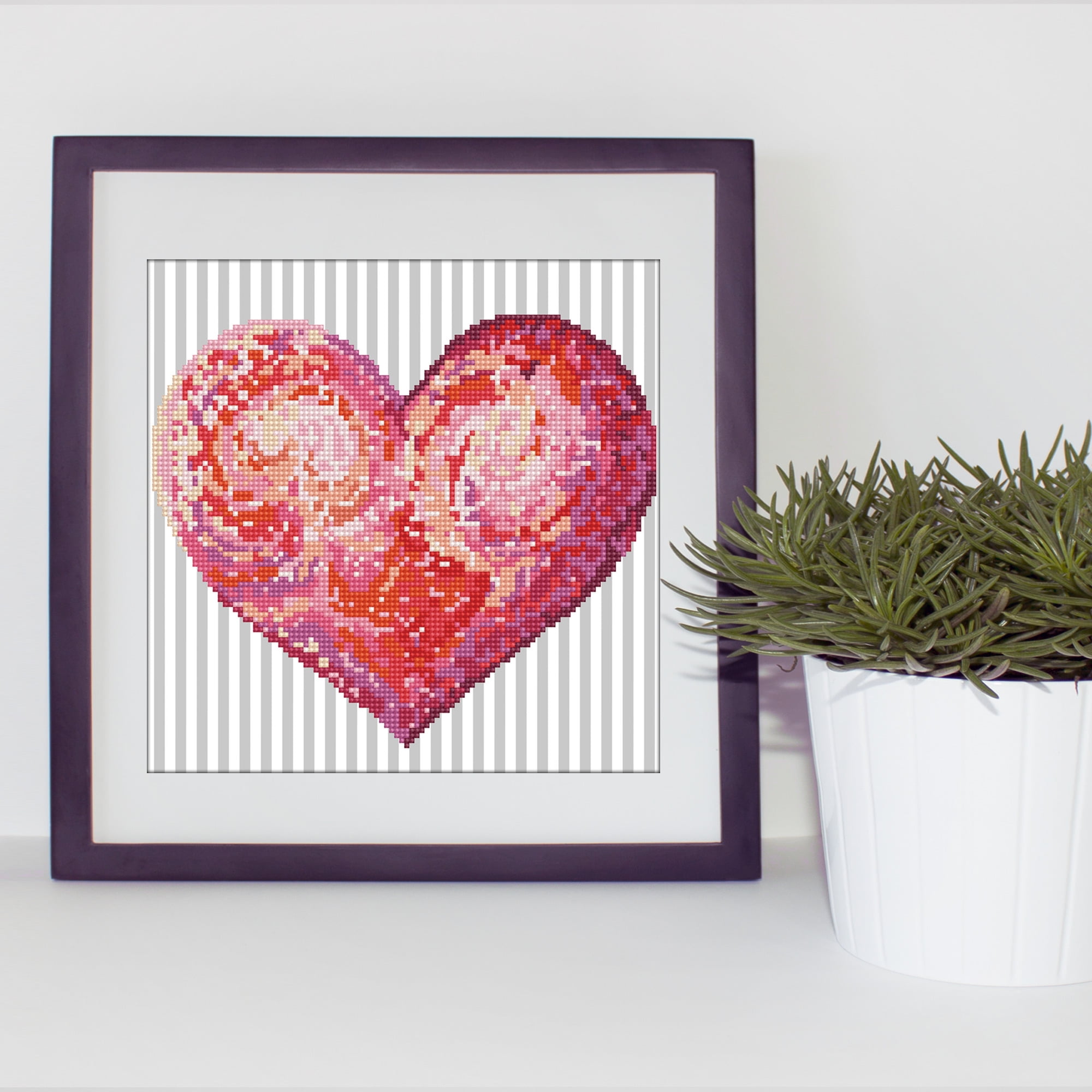 Diamond Dotz Heartfelt with Frame Heart Diamond Painting Kits for Adults - Diamond Art Kits a Relaxing Creative Craft Kit with Dotz Gems 12"x12"