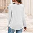 thumbnail image 4 of Towmus Womens Long Sleeve Shirts Loose Fit Crew Neck Trend Fall and Winter Clothes Going Out Basics Tees, 4 of 6