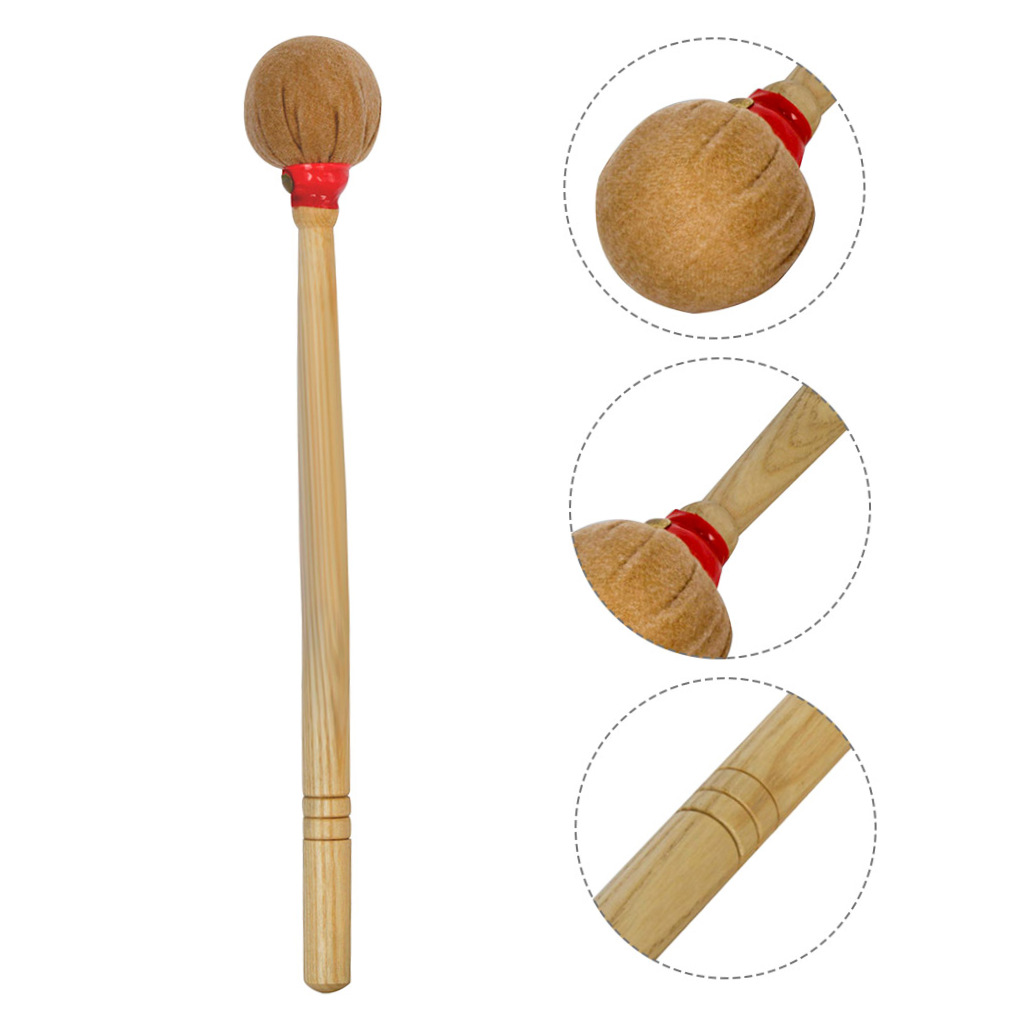 UPKOCH Percussion Bass Drumstick Coffee Cotton Cloth Head Maple Handle