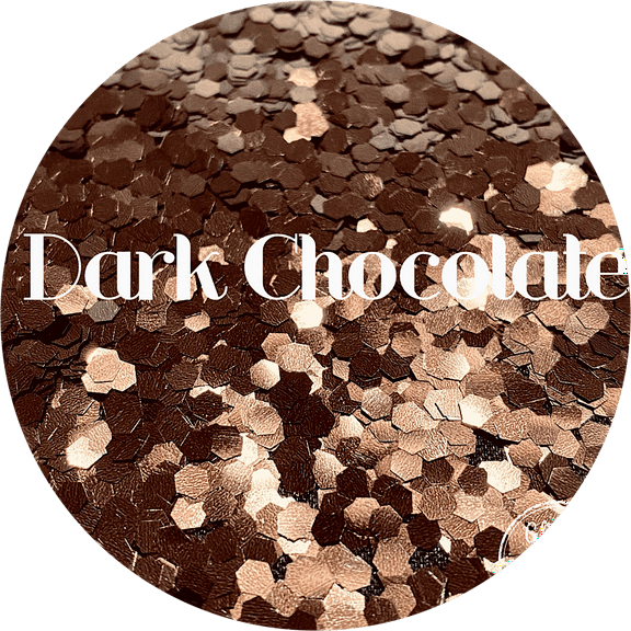 Glitter Heart Co. Glitter - High Quality Polyester Glitter - Dark Chocolate- Metallic Brown Chunky – 2 oz Bag