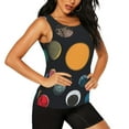 thumbnail image 2 of Lsque Planets And Their Moons Printed Workout Tank Tops for Women, Athletic Sports Tank Tops, Compression Sleeveless Dry Fit Shirts,Sleeveless Yoga Shirt-Large, 2 of 9