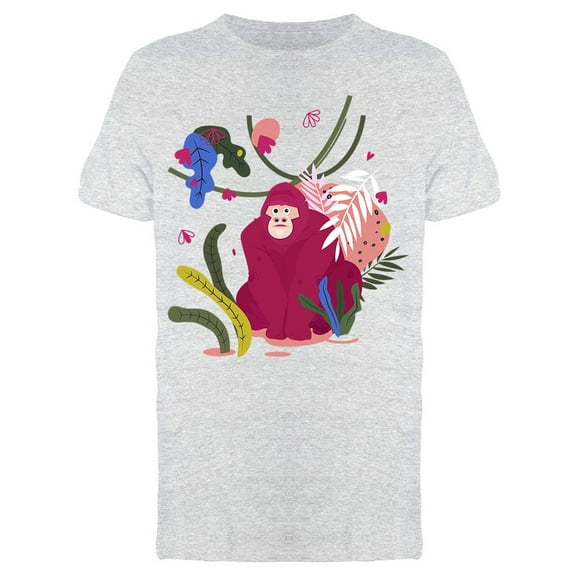 Gorilla Jungle Palm Leaves Tee Men's -Image by Shutterstock