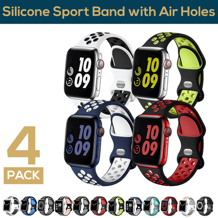 ComfiTime Apple Watch Band – Stretchy iWatch Bands 38/40/41/42/44/45/49 mm for Women & Men, Breathable Silicone Apple Watch Sport Bands, iPhone Watch Strap for Series SE 9 8 7 6 5 4 3 2 1 Ultra1 2