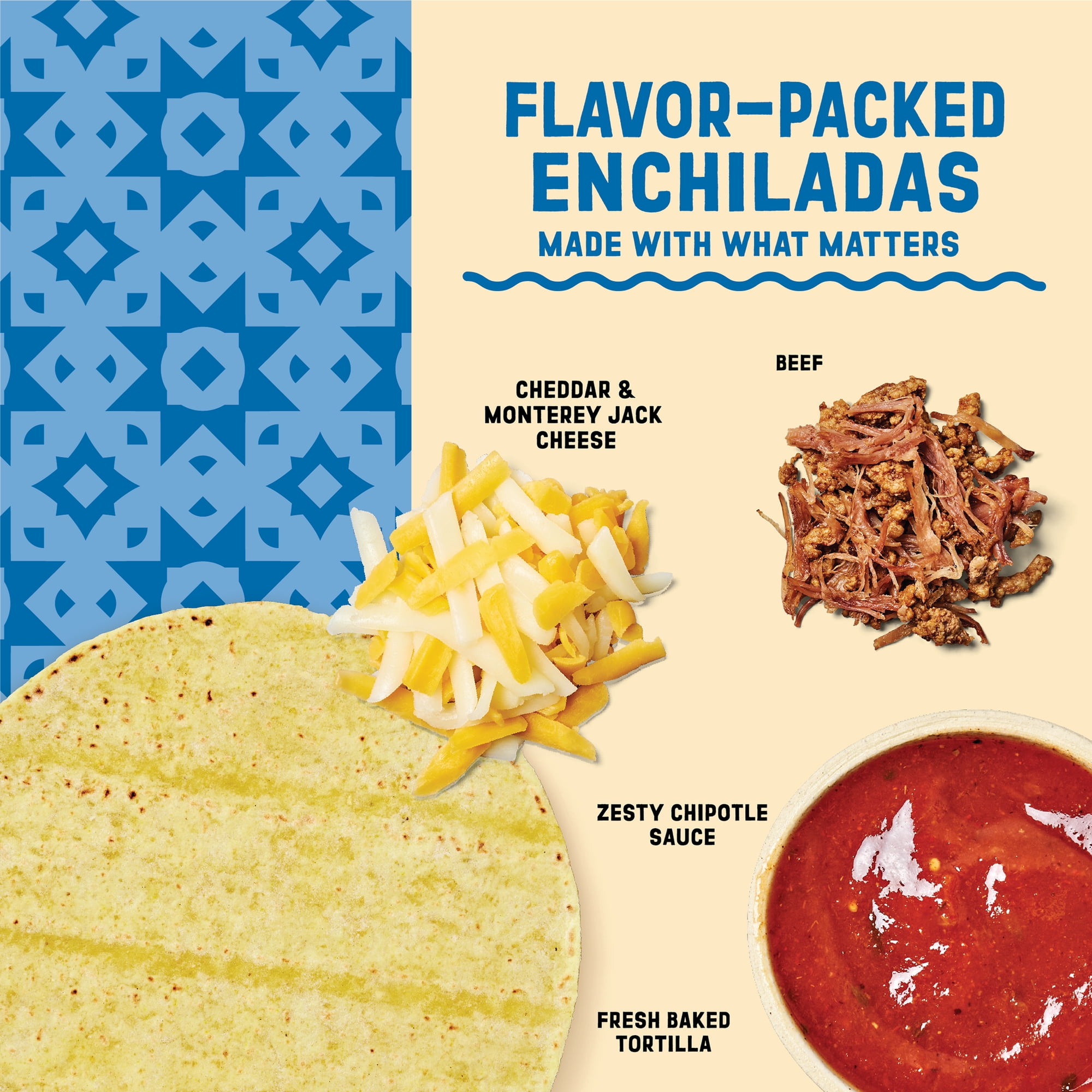 El Monterey Signature Family Size Beef Enchiladas 6 ct, 30 oz (Frozen)