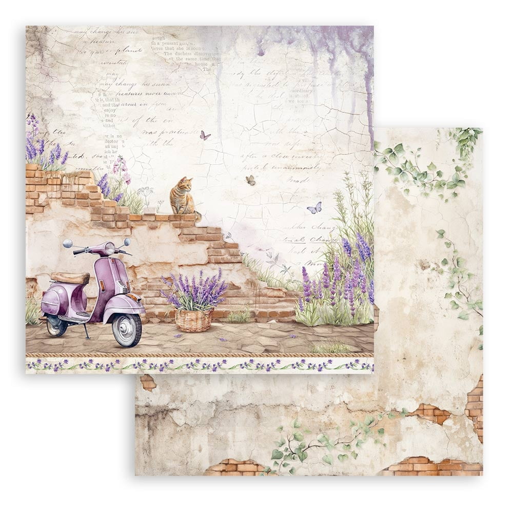 Stamperia Double-Sided Paper Pad 12"X12" 10/Pkg-Lavender, 10 Designs/1 Each