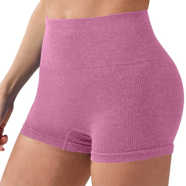 mfyjkho Pantalones Deportivos Cómodos Para Mujer, Pantalones Cortos De Fitness, Pantalones De Compresión De Cintura Alta, Pantalones Ajustados Y Transpirables, Pantalones Cortos De Yoga. M