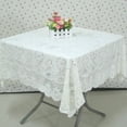 thumbnail image 3 of AUQ Table Cloth Elegant Lace Tablecloth for Dining Table,Breathable Square Tablecloth with Exquisite Handcrafted Design,Versatile for Round Square and Oval Tables, 3 of 4