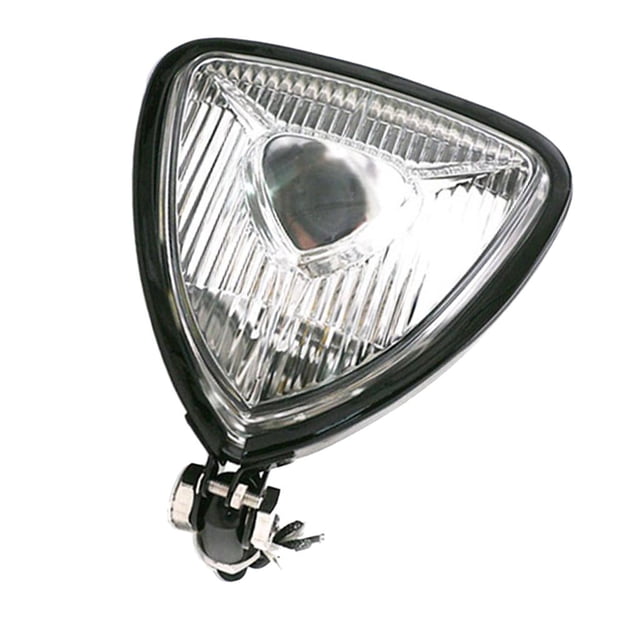 Estilo Retro De La Linterna De La Luz Del Triángulo De La Motocicleta De 12V 55W Para Harley Chopper Cafe Racer Tipo 4 Macarena Lámpara de faro de triángulo