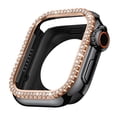 thumbnail image 2 of ELEHOLD For Apple iWatch Series 9/8/7 45mm Shockproof Protective Heavy Duty Bumper Cover Glitter Rhinstones Case, Zinc Alloy+PC Material, Impact Resistant , Shock Absorbent - Black, 2 of 5