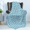 thumbnail image 4 of Animal Soft Flannel Fleece Throw Blanket, Children Kids Pattern Nursery Theme Blue Color Animals Horizontal Pattern, Cozy Plush for Indoor and Outdoor Use, 70" x 90", Blue White, by Ambesonne, 4 of 5