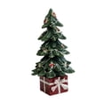 thumbnail image 3 of Estatua navideña de resina, pieza central de mano de obra fina, regalo artesanal, adorno de escritorio, decoración navideña para estantería y oficina Árbol de Navidad A, 3 of 8