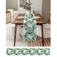 thumbnail image 5 of Table Runner White Green Gardenias Wreath Table Decoration for Kitchen Dinning Floral Leaf Table Decoration for Indoor Outdoor Party Wedding Decor 13x72inch, 5 of 7